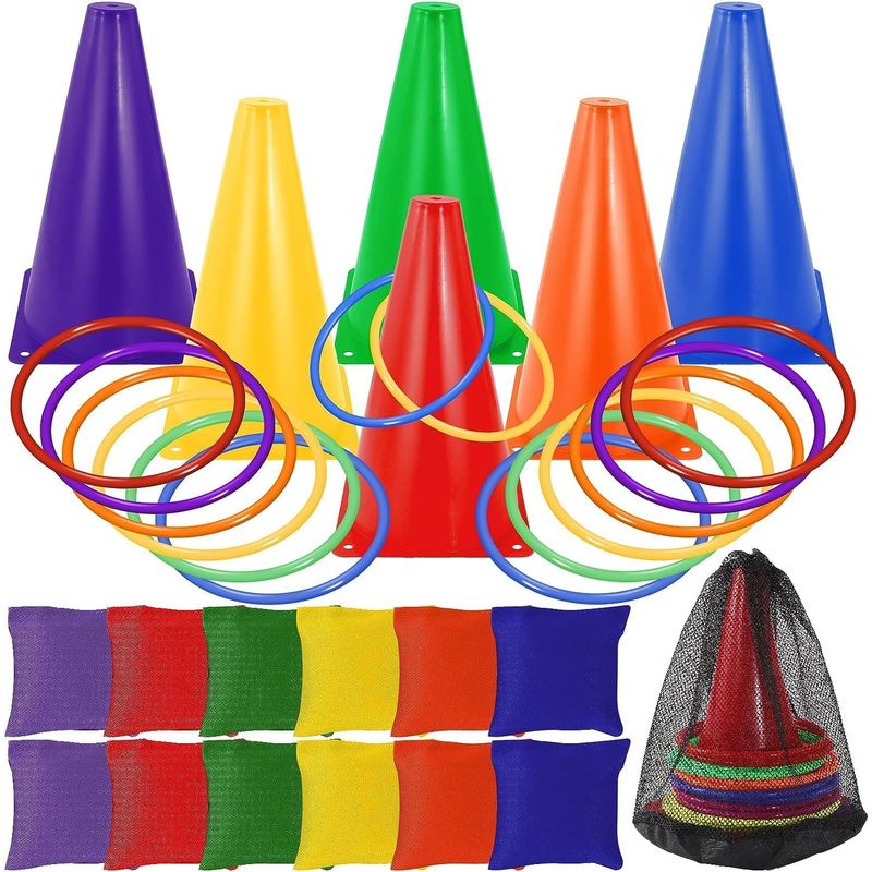 KUANGYE - 10 Cono 10 Aros Entrenamiento Agilidad +10 Bolsas De Arena