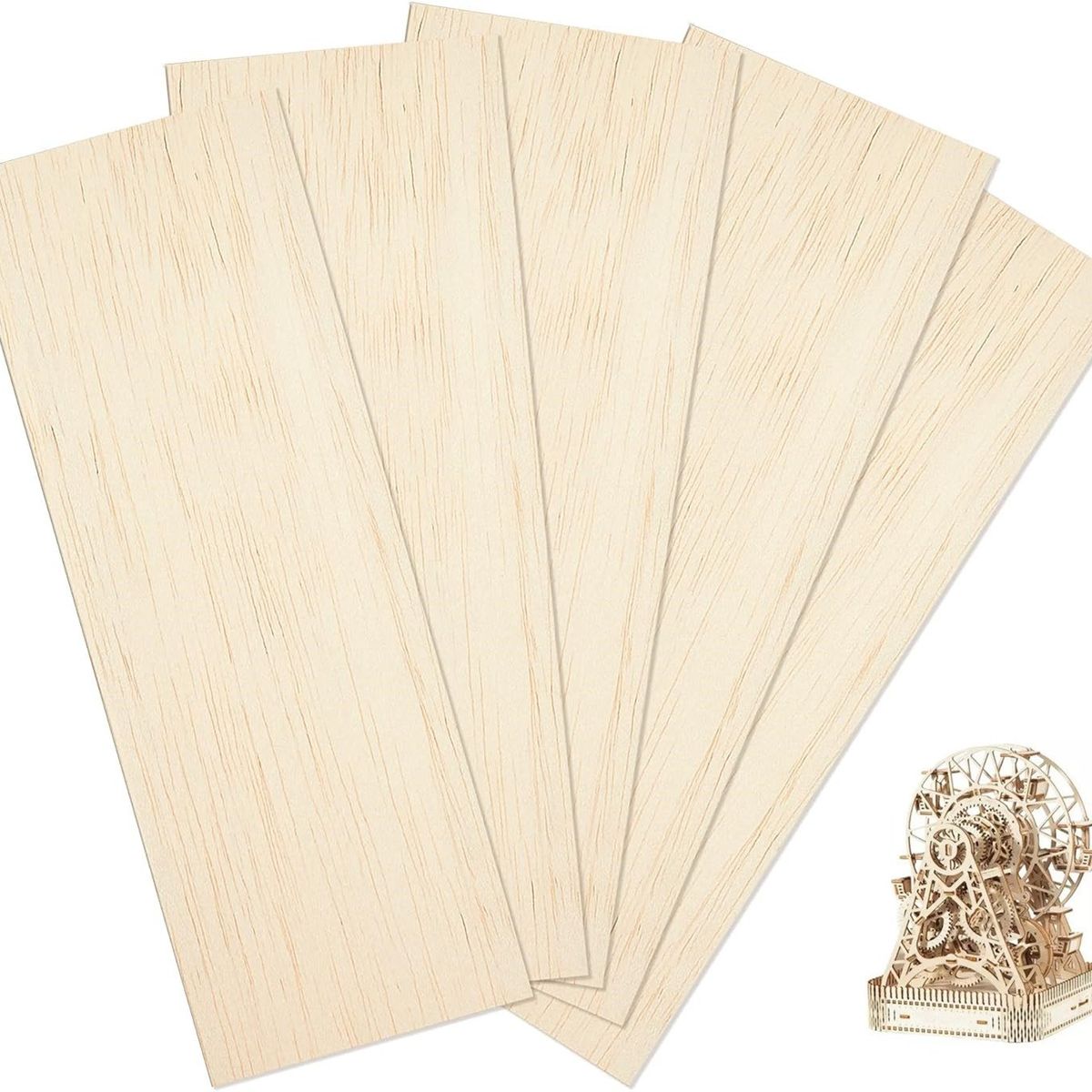 KUANGYE - 5 Pcs De Láminas De Madera De Balsa Placa De Madera