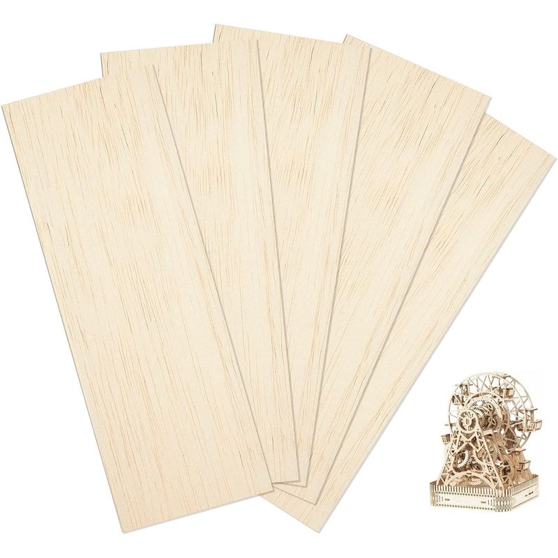 KUANGYE - 5 Pcs De Láminas De Madera De Balsa Placa De Madera