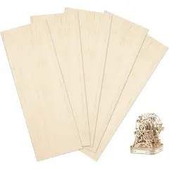 KUANGYE - 5 Pcs De Láminas De Madera De Balsa Placa De Madera