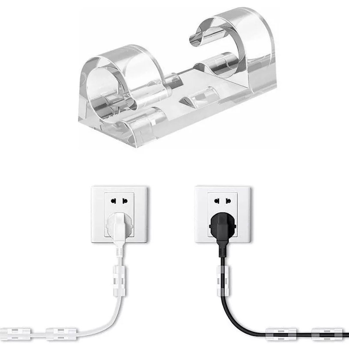 KUANGYE - Soportes Clips Adhesivo Sujetador Cables Pack 30 Pcs
