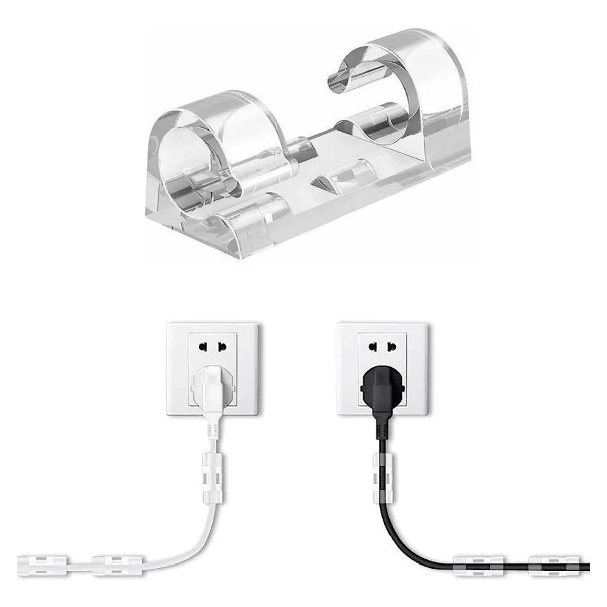 KUANGYE - Soportes Clips Adhesivo Sujetador Cables Pack 30 Pcs