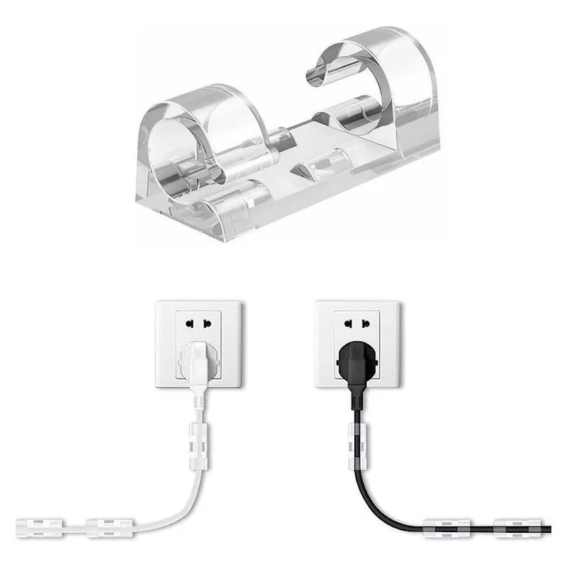 KUANGYE - Soportes Clips Adhesivo Sujetador Cables Pack 30 Pcs