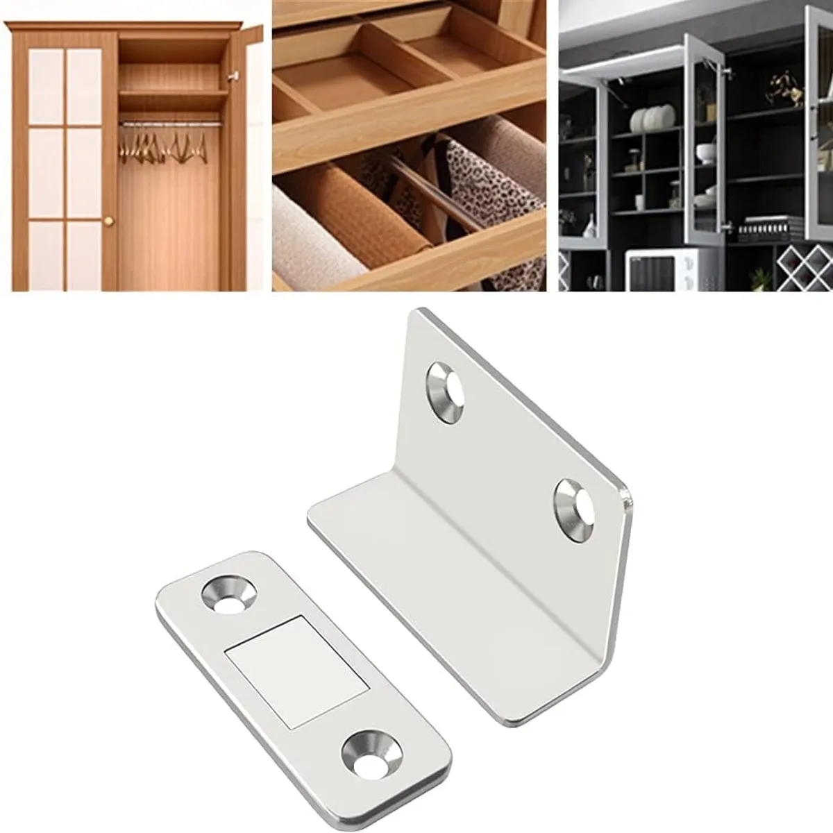 KUANGYE - Pack 10 Cerradura Imán Fuerte Cierre Mueble Cajones Armario