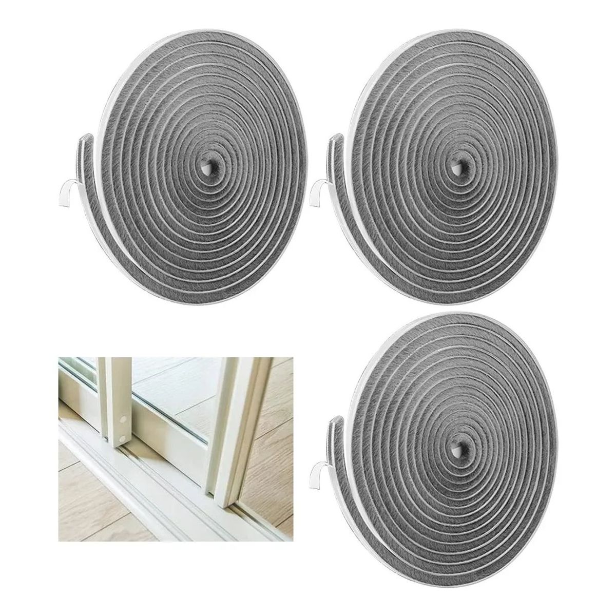 KUANGYE - Cinta Adhesiva Sellador Puertas Ventanas Aísla Ruido 30m