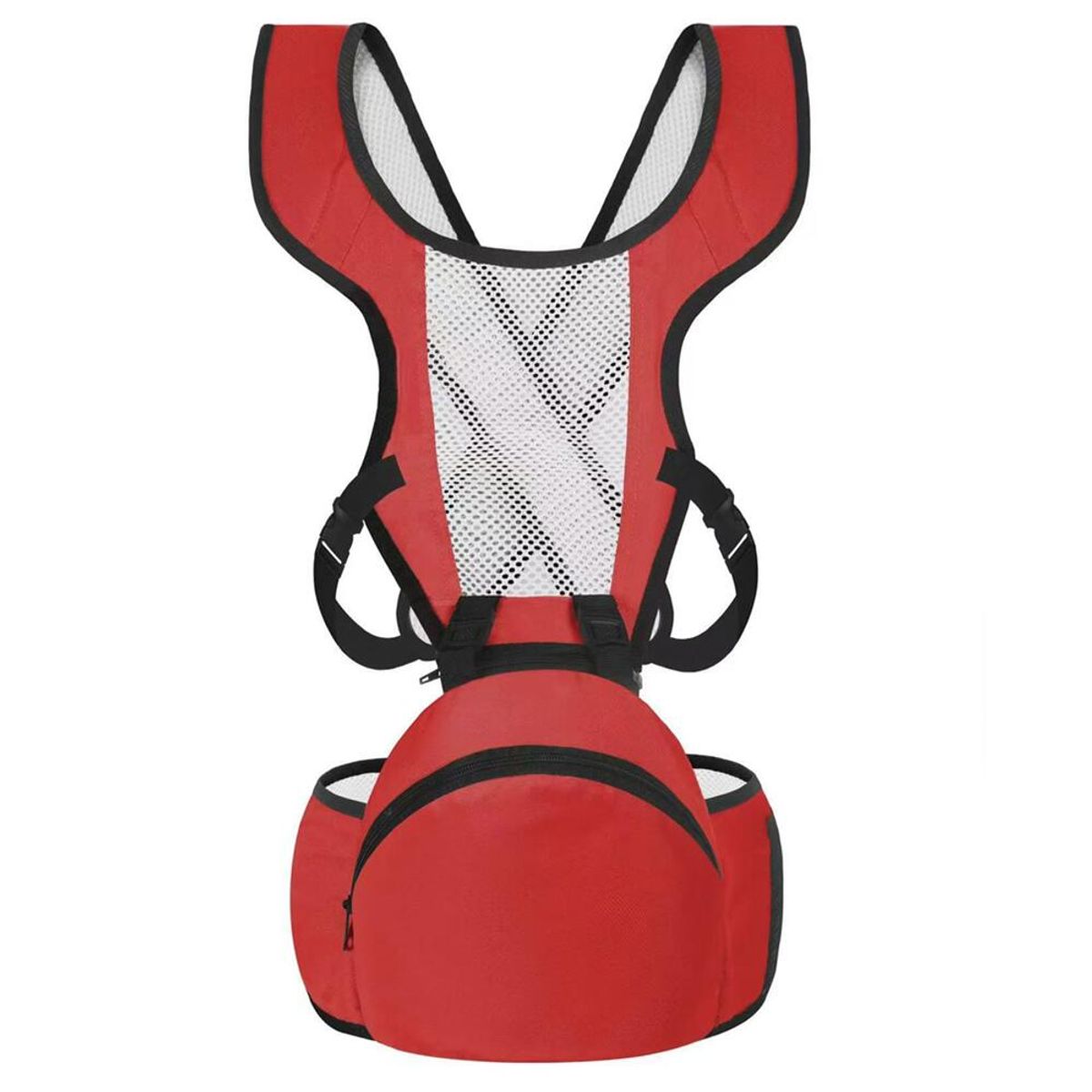 GENERICO - Portabebés 6 en 1 de 0 a 36 meses ligero y transpirable Rojo