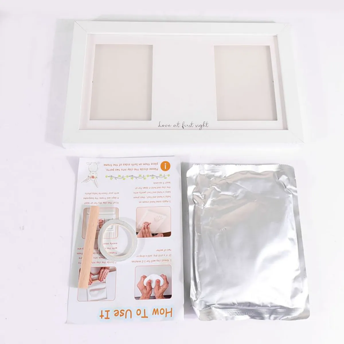 YOMYM - Kit Para Hacer Huellas Manos Pies Marcos Fotos Bebé