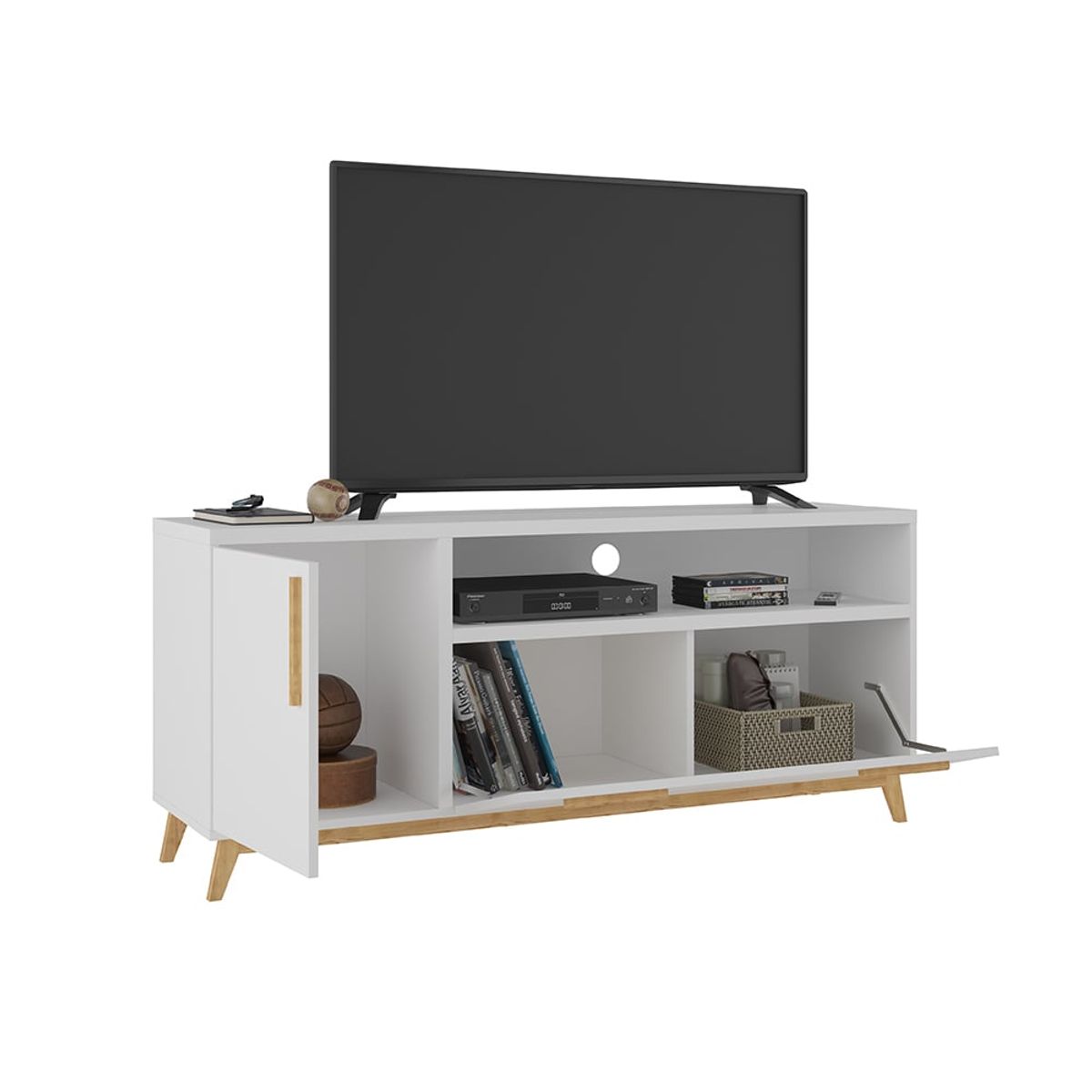 HOME MOBILI - Rack Tv 52 Pulgadas Alba Blanco