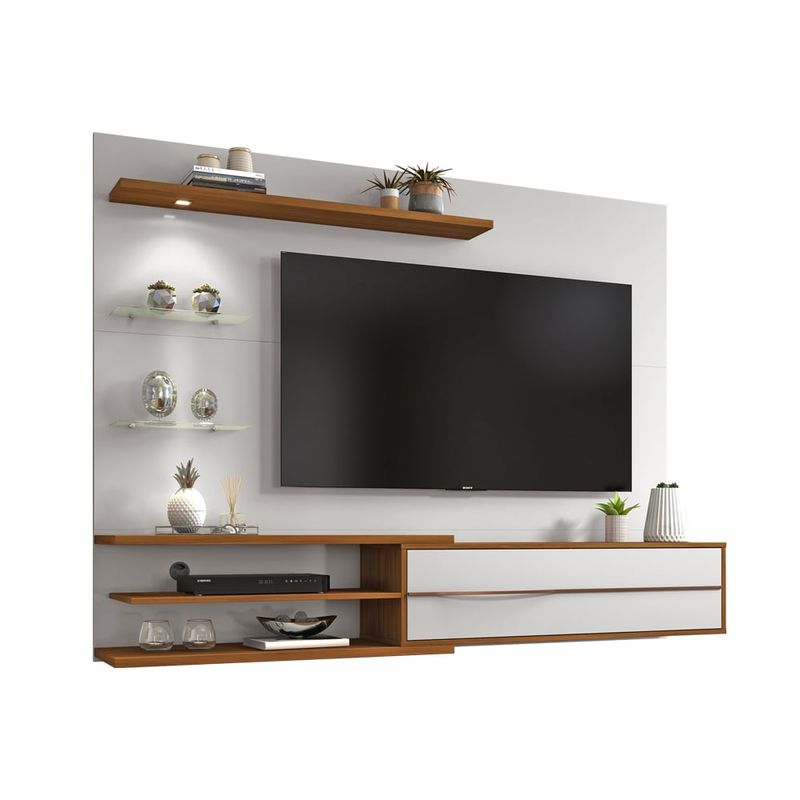 HOME MOBILI - Panel Tv 60 Pulgadas Aurora Blanco