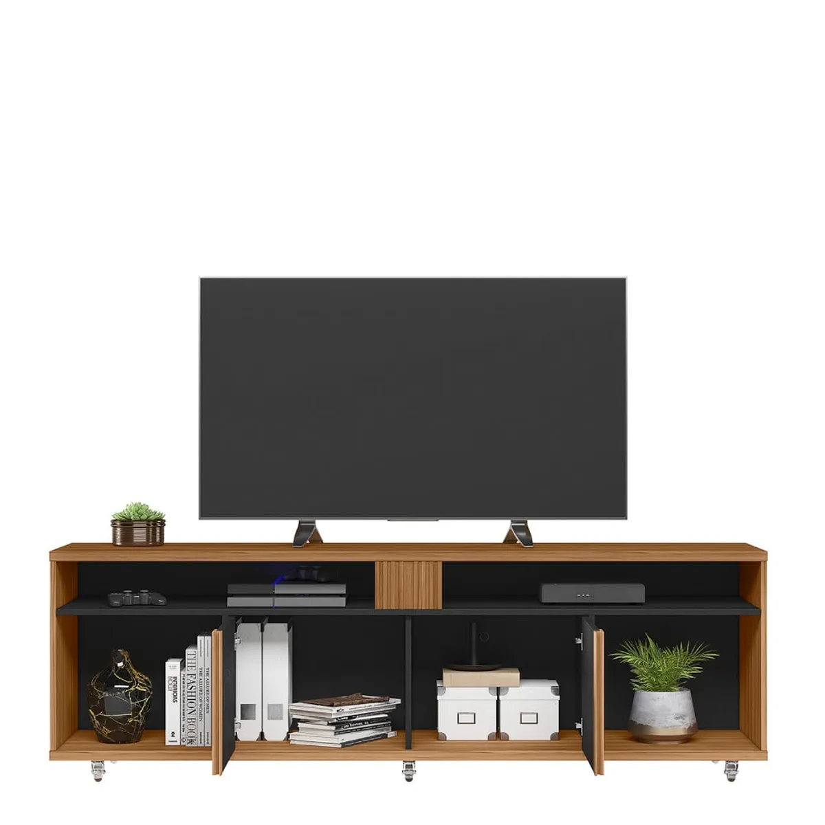 HOME MOBILI - Rack Tv 70 Pulgadas Solara CaféNegro