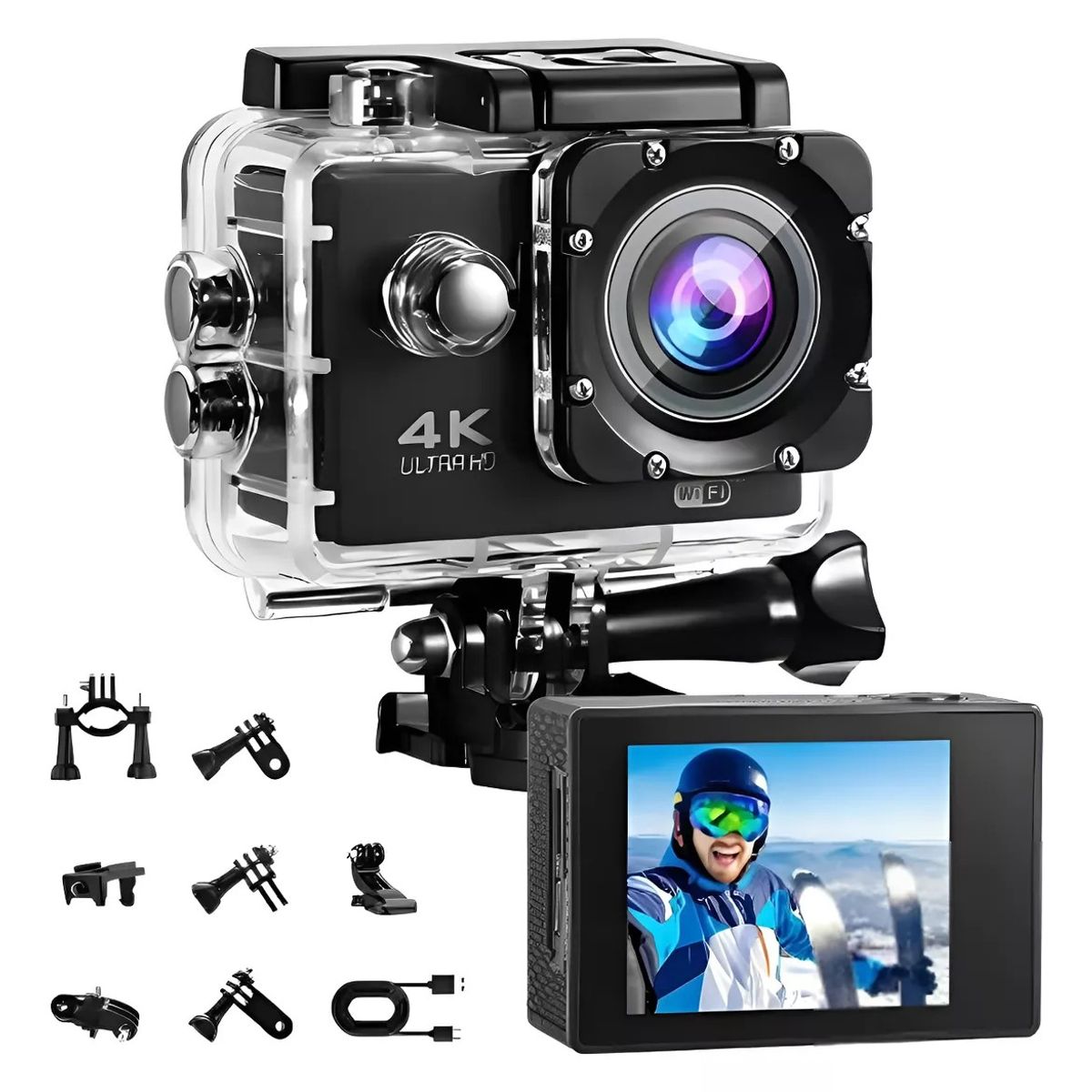 MUNDO MAGIA - Cámara Deportiva Go Pro 4k Sports Ultra Hd Dv Profesional