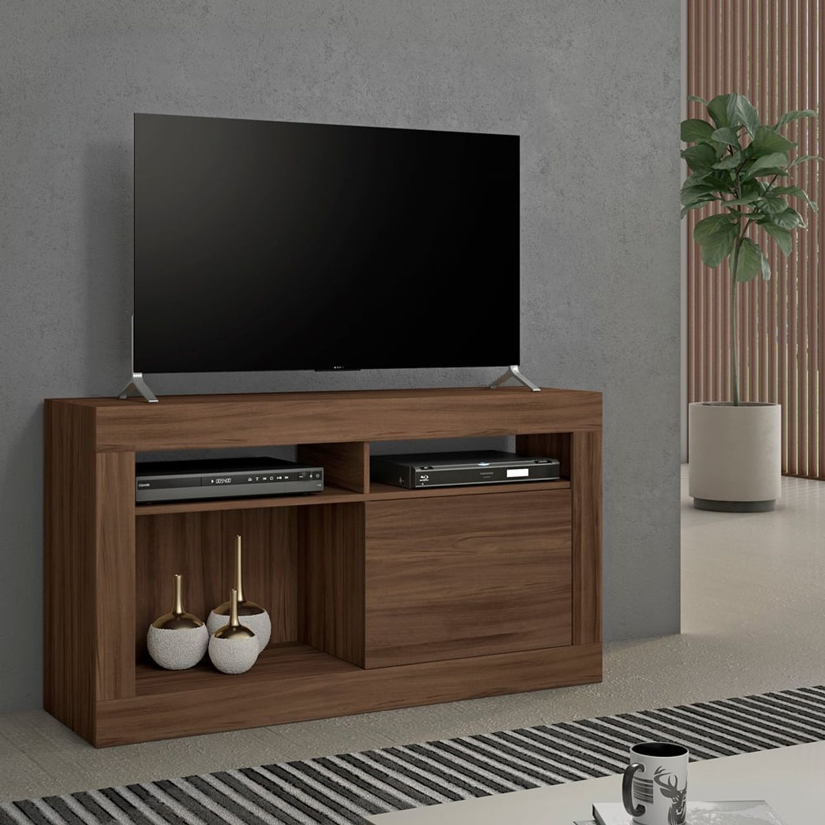 HOME MOBILI - Rack Tv 50 Pulgadas Valera Café.