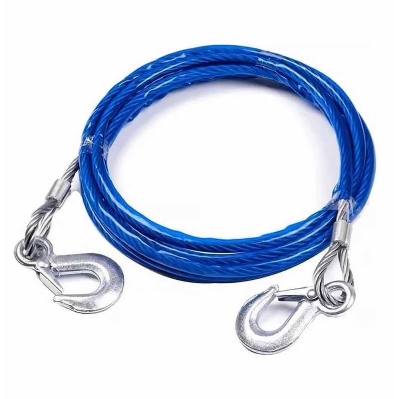 GENERICO - CABLE PARA REMOLQUE DE ACERO 8MMX4M IT128