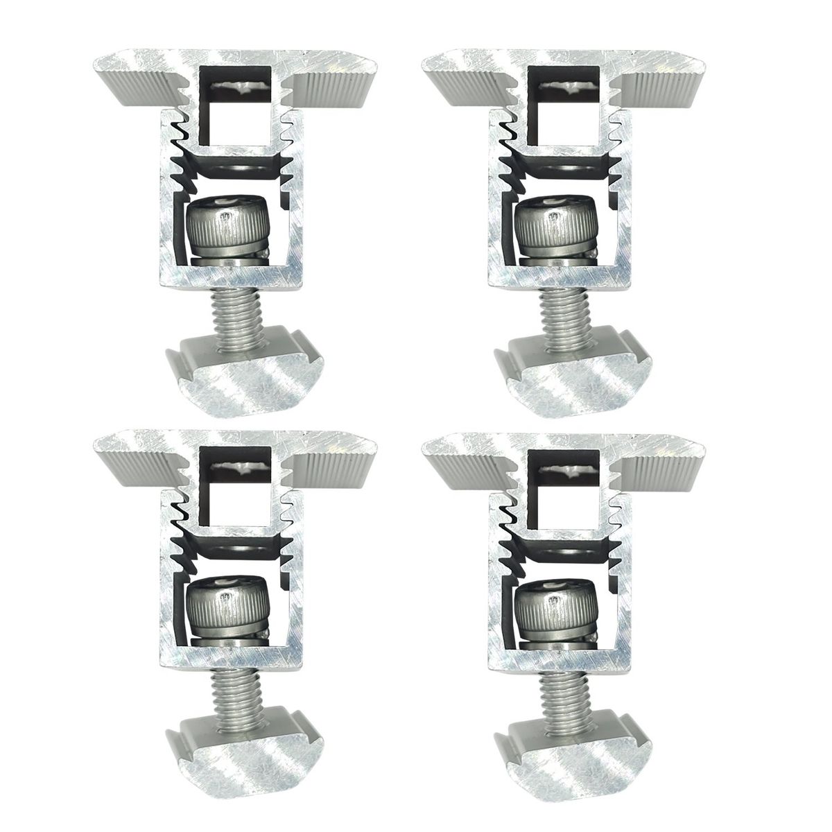 SOLIOT - Pack 4 Abrazadera Medio Fijación Solar Ajustable 30-50mm