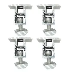 SOLIOT - Pack 4 Abrazadera Medio Fijación Solar Ajustable 30-50mm