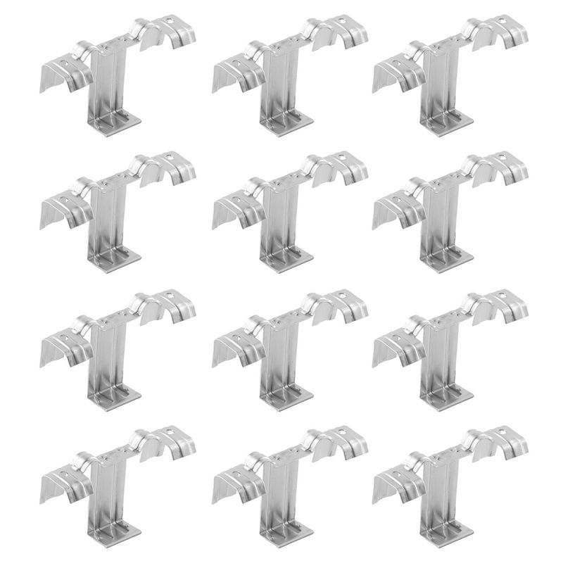 SOLIOT - Pack 12 Fijaciones Clips Metálicos Drenaje Panel Solar