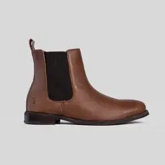 TRAUKO - Zapato Hombre Cuero Café Chelsea
