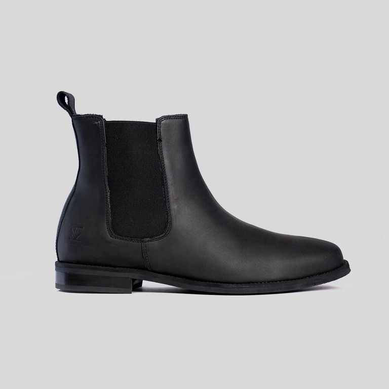 Zapato Cuero Hombre Negro Chelsea