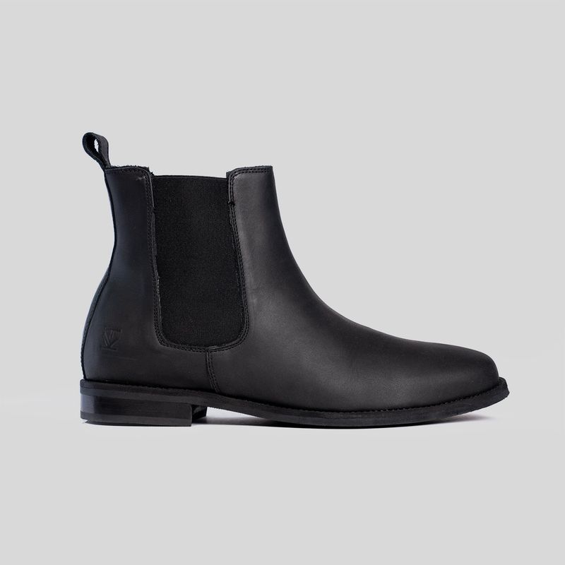 TRAUKO - Zapato Cuero Hombre Negro Trauko Chelsea