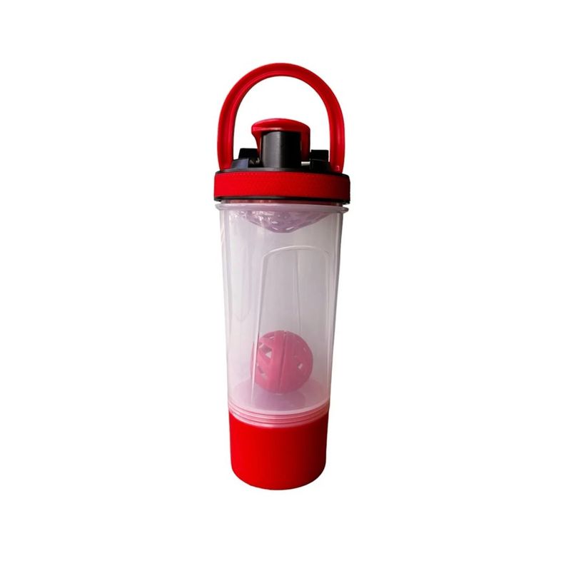 GENERICO - Shaker 2 En 1: Botella Mezclador Batidos Proteína 700ml Gym