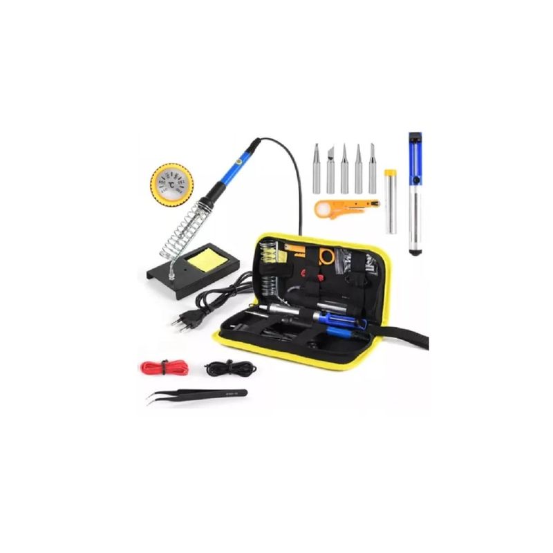 GENERICO - Kit de soldador con tubo de estaño con resina y ventosa soldadura