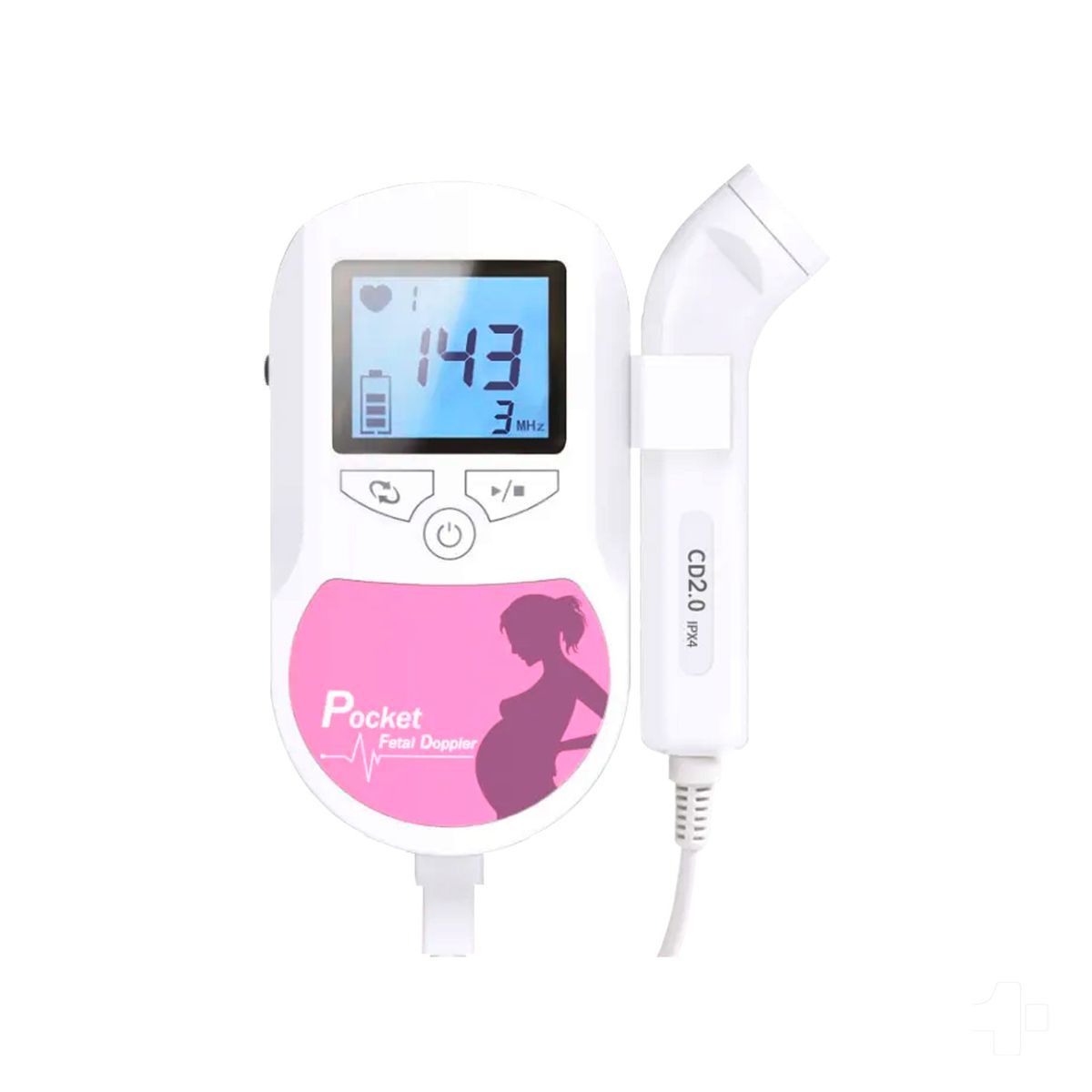 CONTEC - Detector de Latidos Fetales - Doppler Fetal Baby Sound C1 + Transductor 2MHz