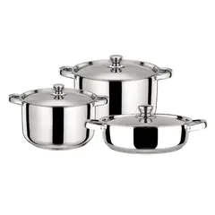 DORAL - BATERIA COCINA MALAGA 6 PCS OLLAS ACERO INOXIABLE
