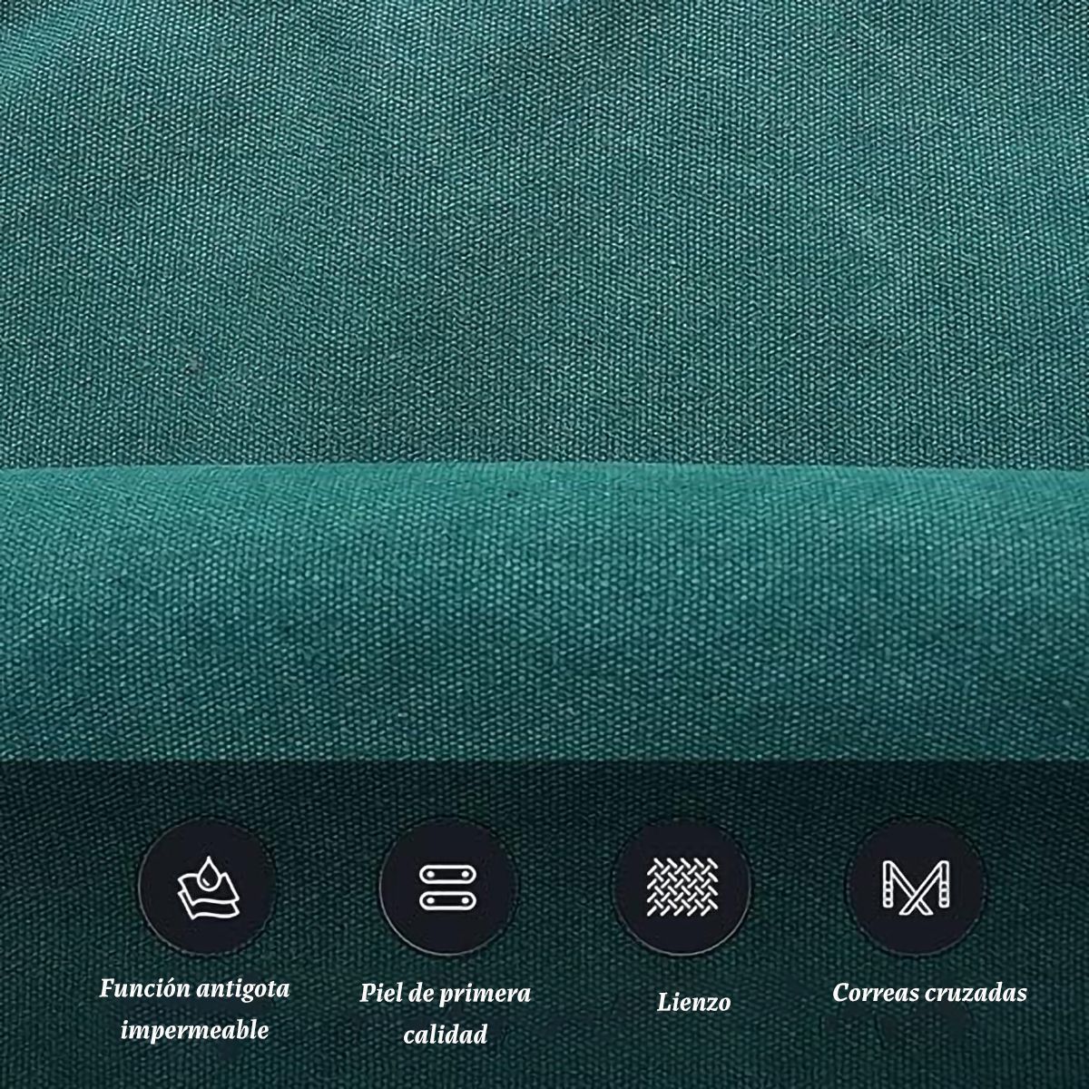 GENERICO - Verde Delantal De Lona De Algodón Con Bolsillos Grandes