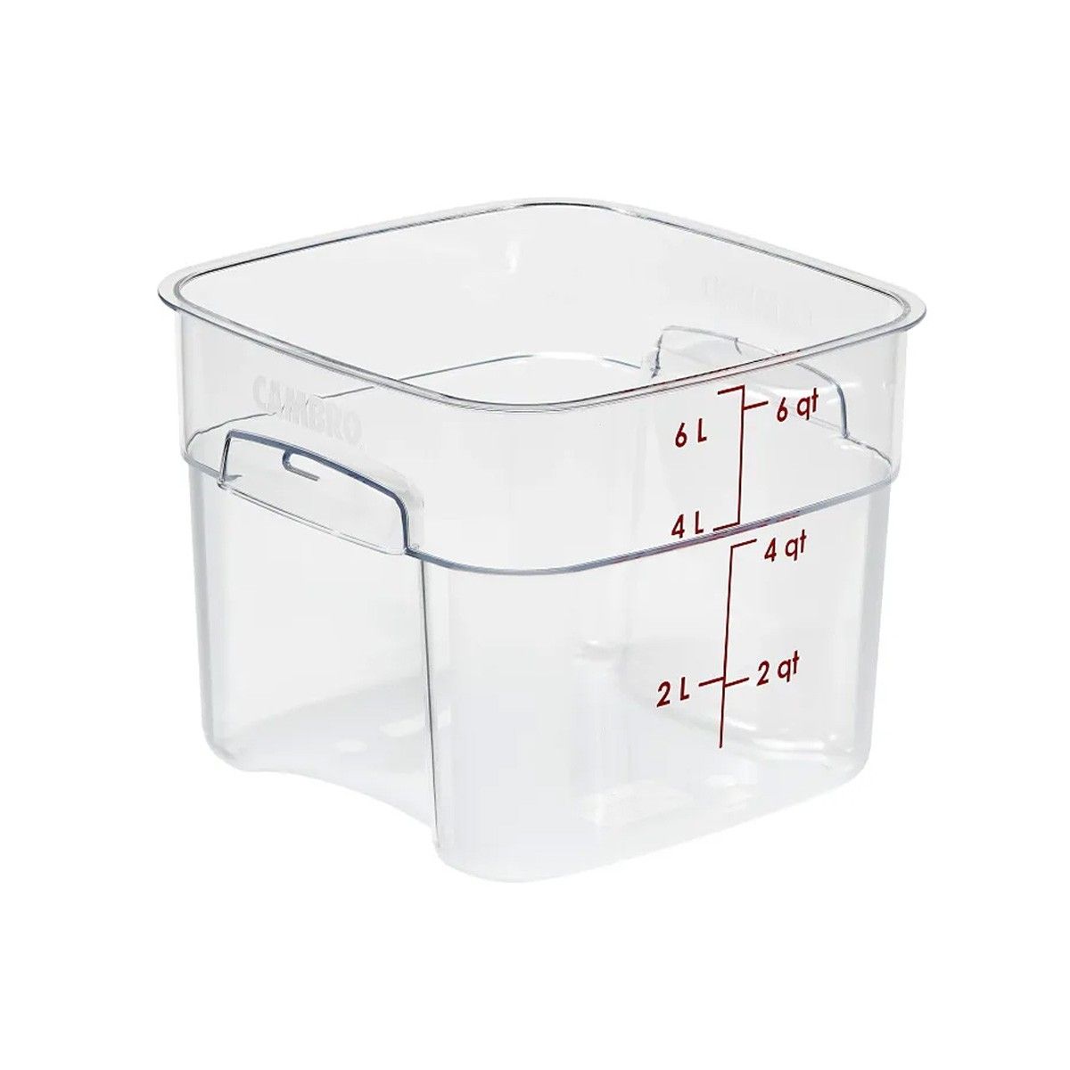 CAMBRO - RECIPIENTE GRADUADO CUADRADO POLICARBONATO 6 LTS