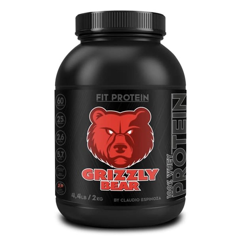 GRIZZLY - Fit Protein 4.4 Libras Grizzly Bear 60 Servicios. CHOCOLATE.