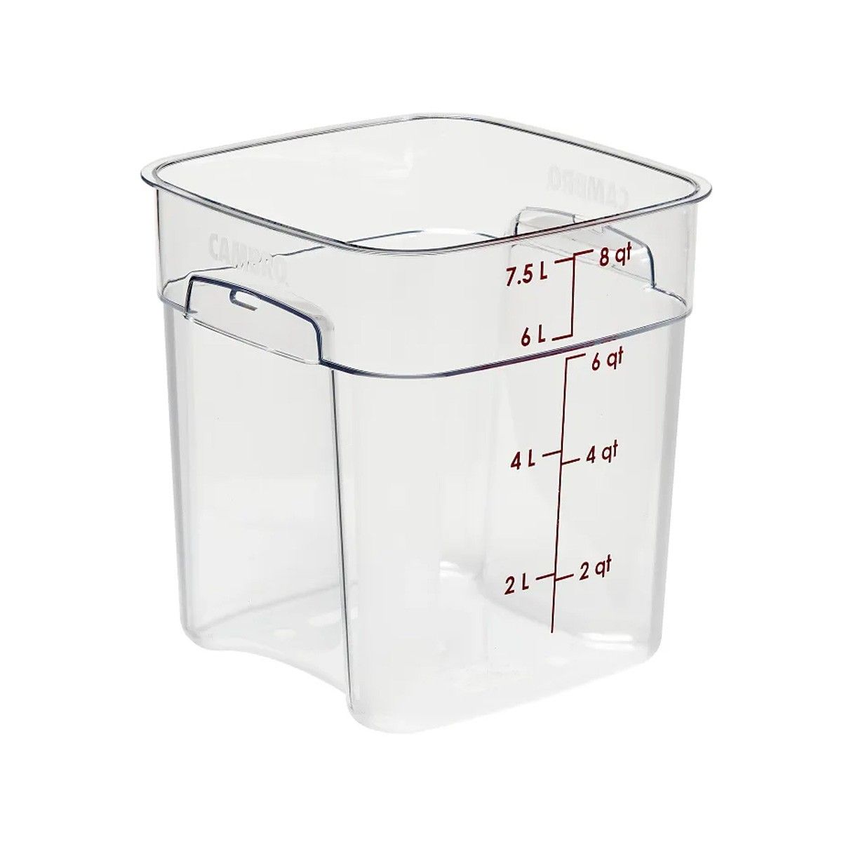CAMBRO - RECIPIENTE GRADUADO CUADRADO POLICARBONATO 8 LTS