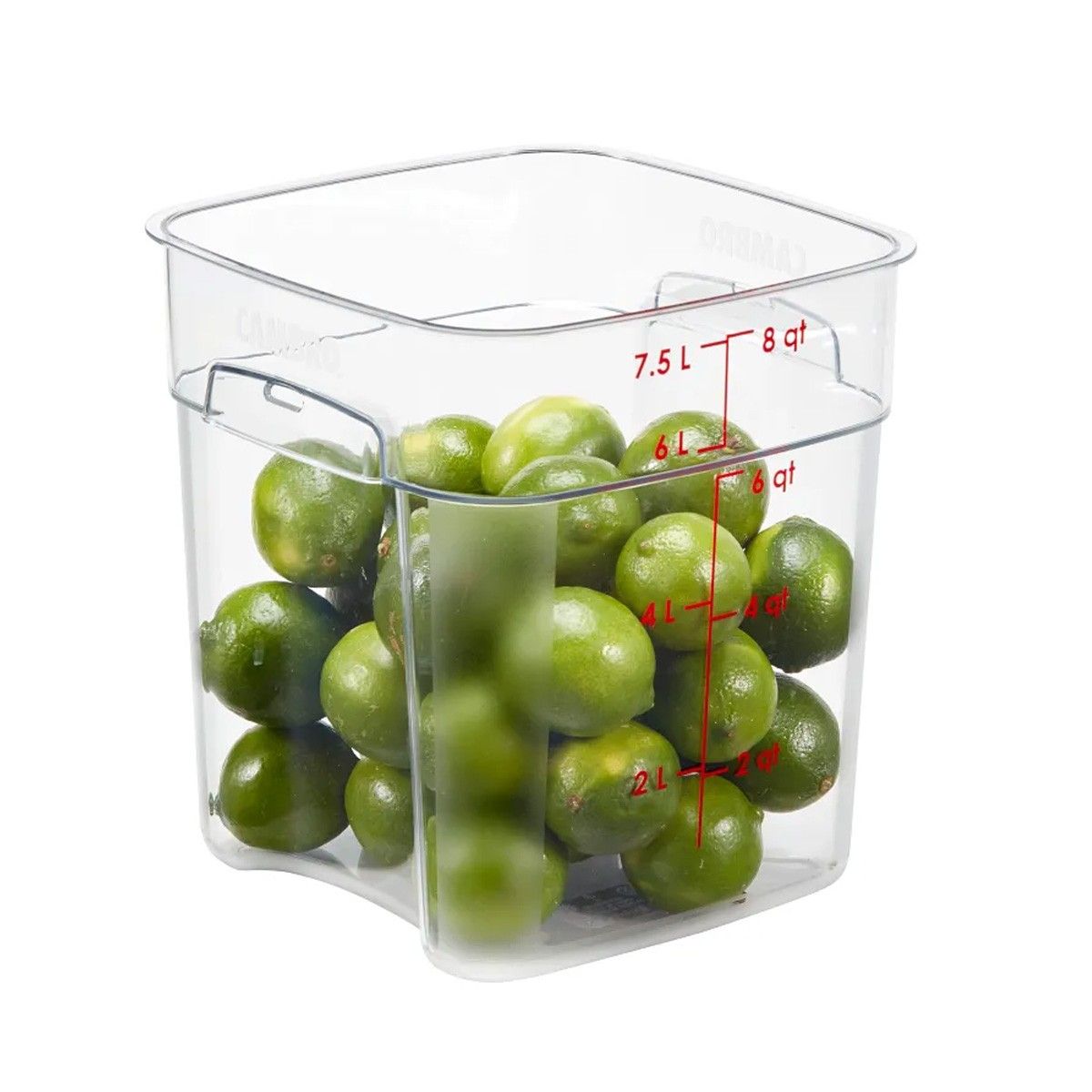 CAMBRO - RECIPIENTE GRADUADO CUADRADO POLICARBONATO 8 LTS