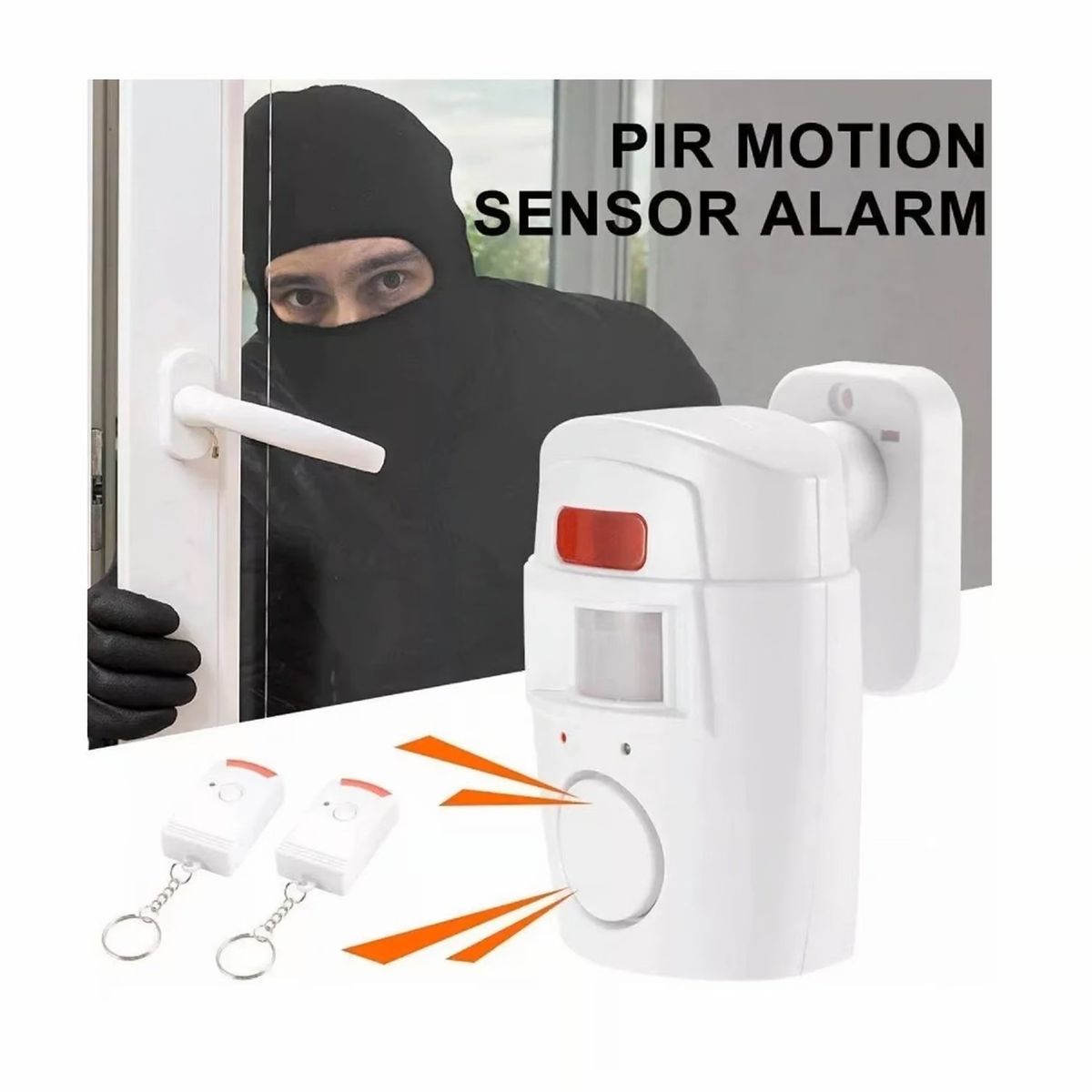 GENERICO - Alarma Sensor De Movimiento Infrarrojo Control Remoto ITM1431