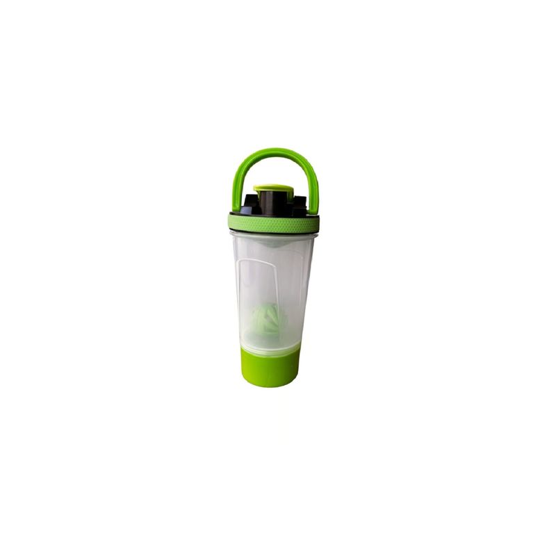 GENERICO - Shaker 2 En 1: Botella Mezclador Batidos Proteína 700ml Gym