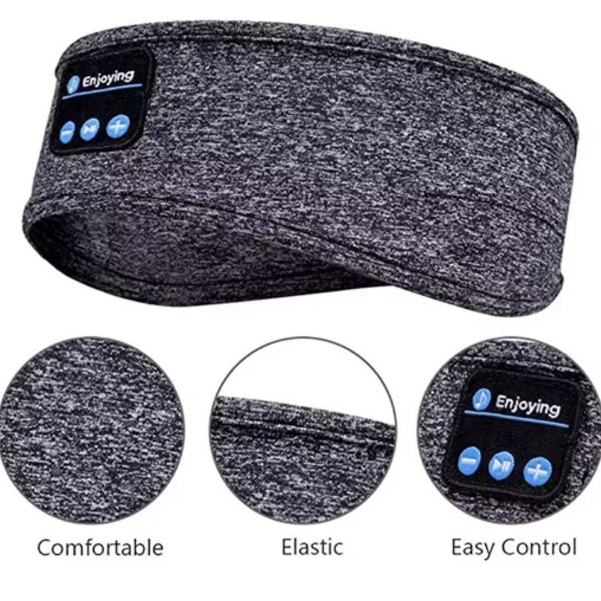 GENERICO - audifonos Cintillo Deportivo Recargable Usb Musica Bluetooth 5.0 GRIS