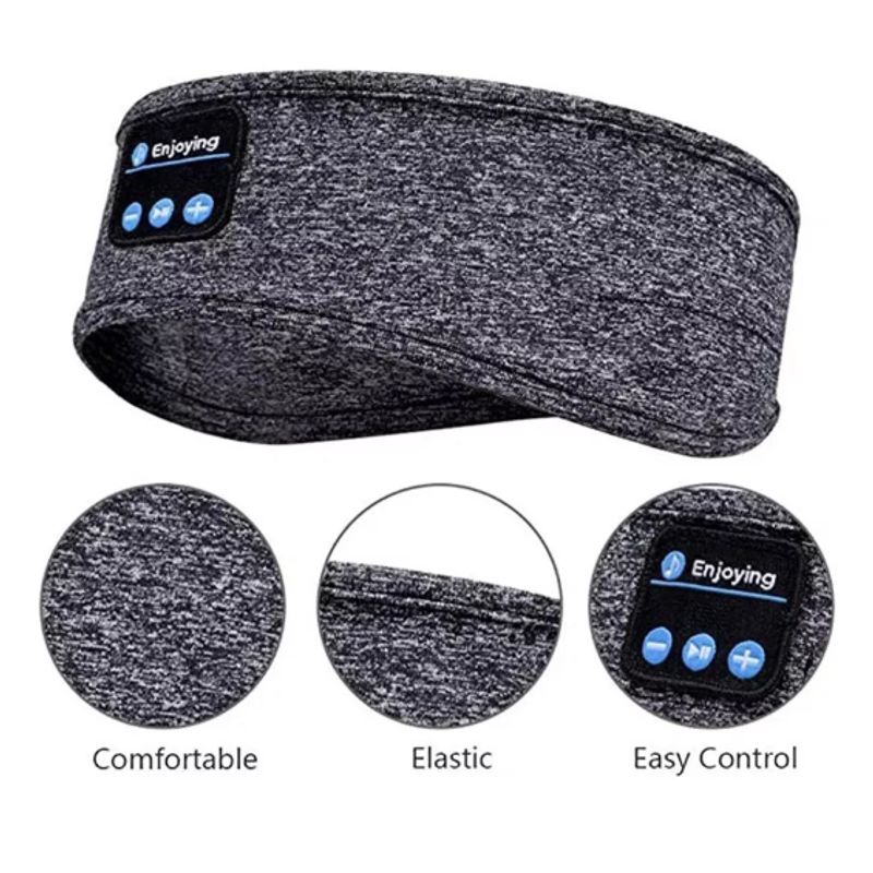 GENERICO - audifonos Cintillo Deportivo Recargable Usb Musica Bluetooth 5.0 GRIS