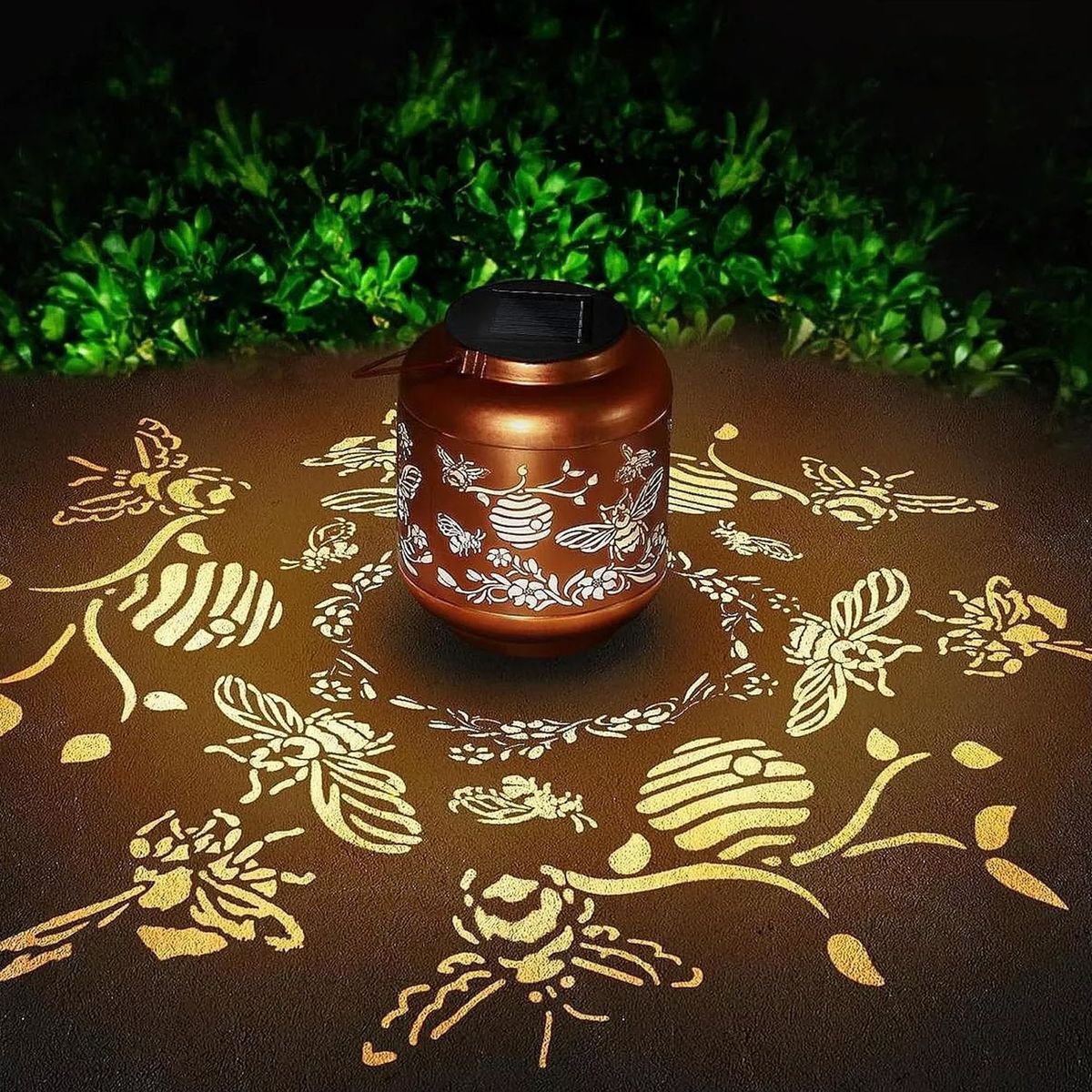 GENERICO - Farol Solar -Metal Diseño Surtido- Cilindro Colgante 14x12cm 748