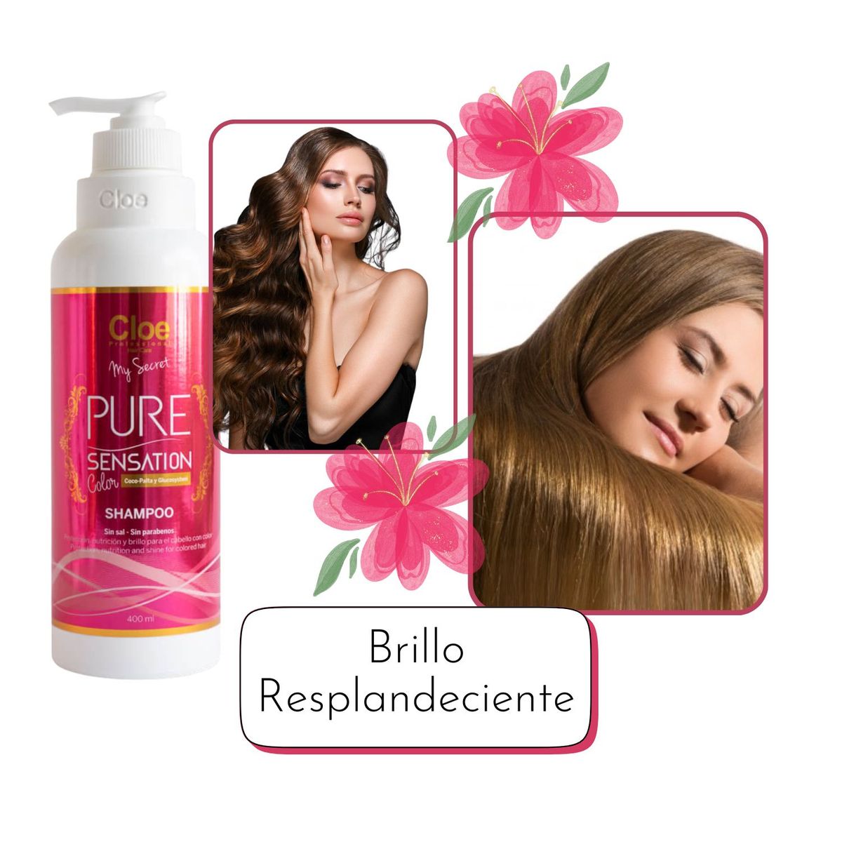 CLOE - Shampoo Cloe Pure Sensation Color 400ml Proteccion Nutricion Brillo