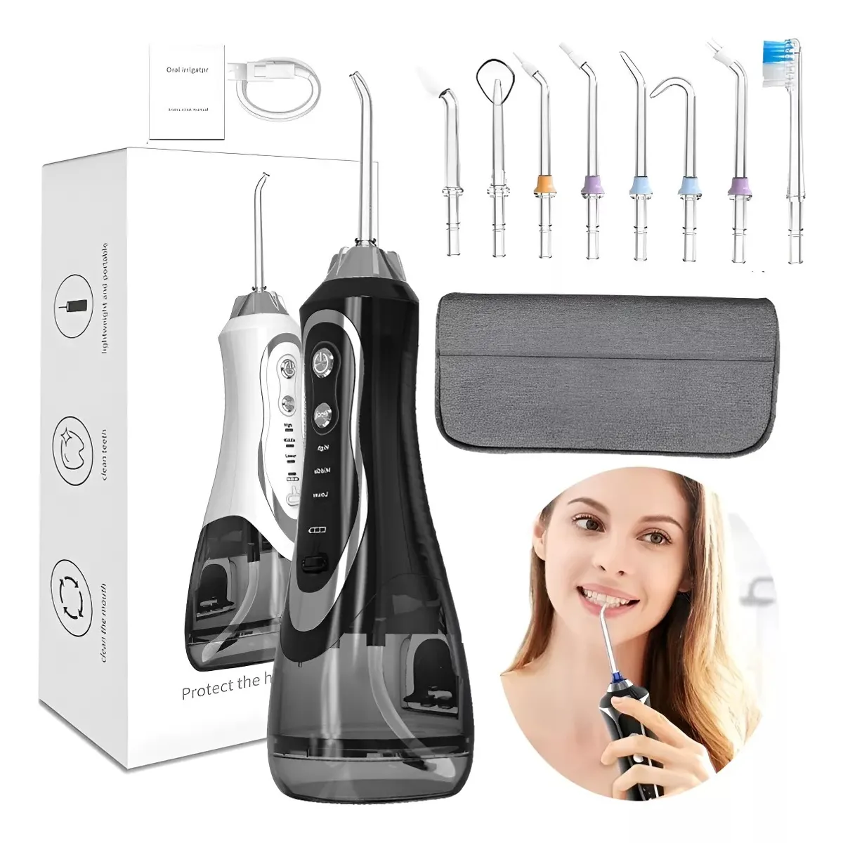 MUNDO MAGIA - Limpiador De Dientes Portatil Usb Recargable Water Flosser