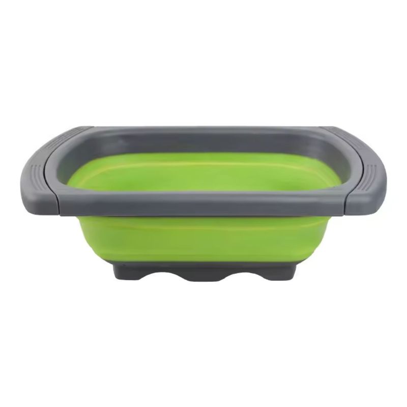 GENERICO - Colador Extensible Plegable Verde 39cm De Cocina Ideal