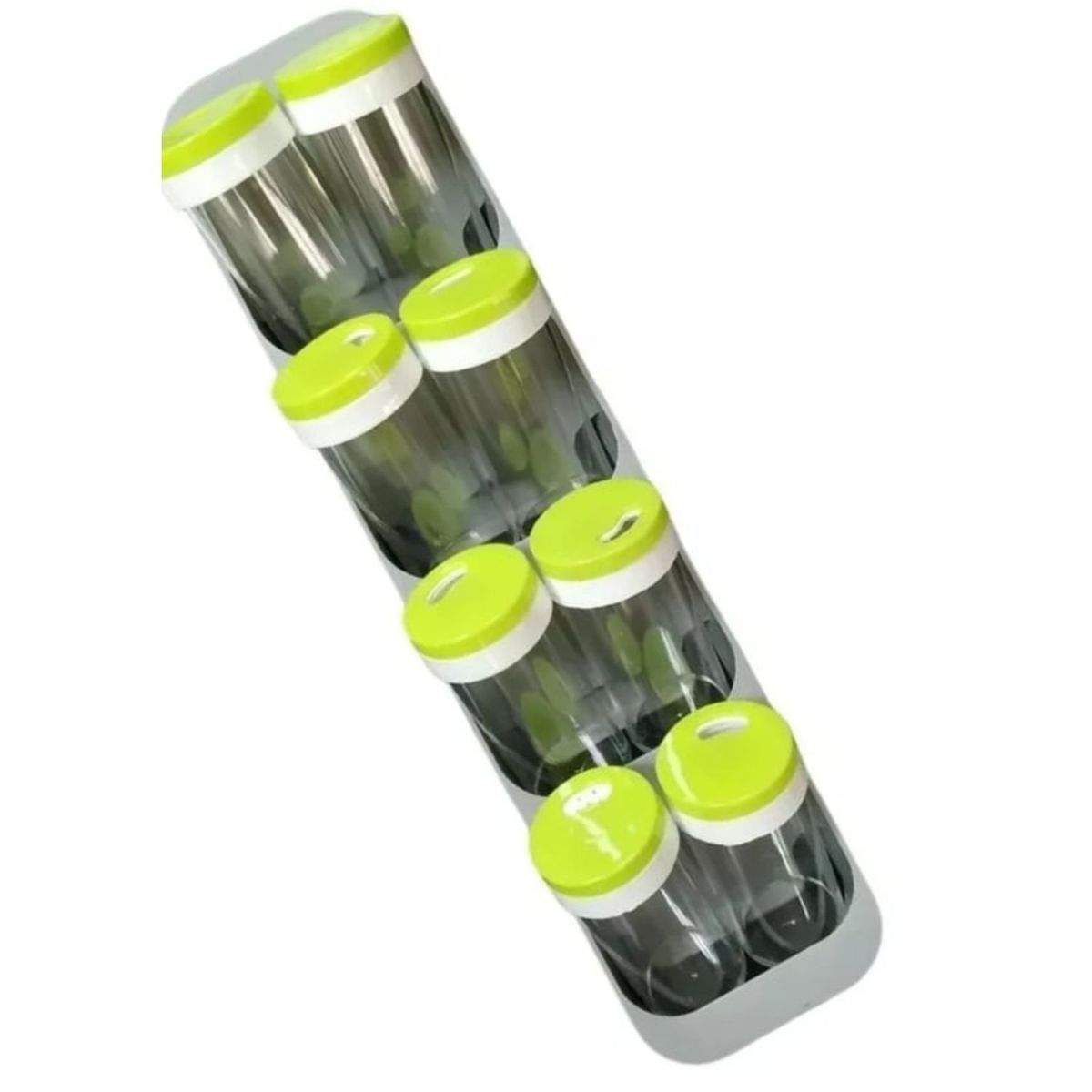 GENERICO - Especiero 8 Frascos Verde 39cm Organizador De Especias
