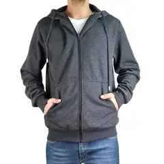 LIKE SHOP - Poleron Frisado Interior Polar Hombre Invierno Cierre Gorro 222