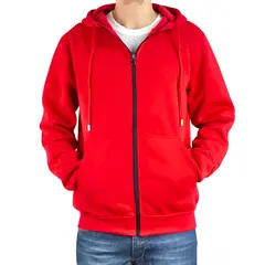 MPROPIA - Poleron Frisado Interior Polar Hombre Invierno Cierre Gorro 222
