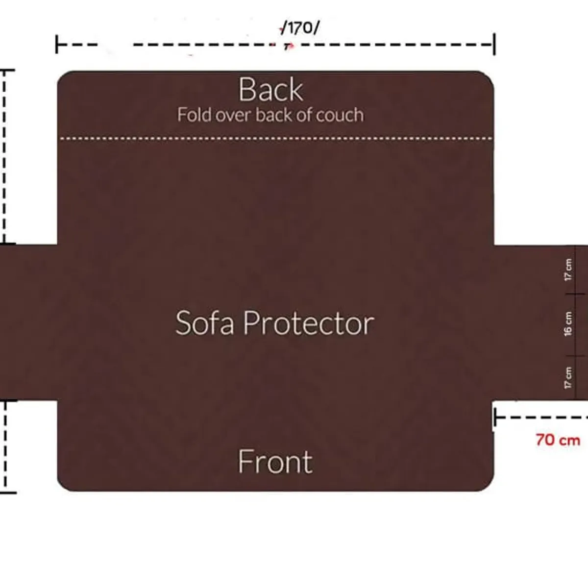 GENERICO - protector de sillon 3cuerpo reversible duo color