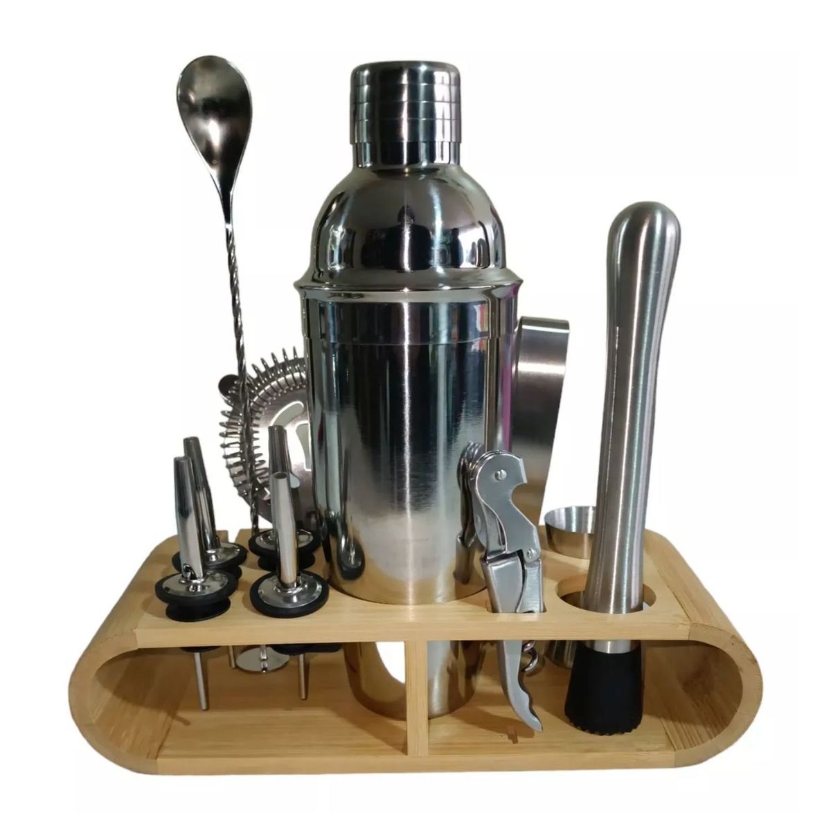 GENERICO - Kit Coctelería 10 Piezas 16cm Acero Inoxidable Plata