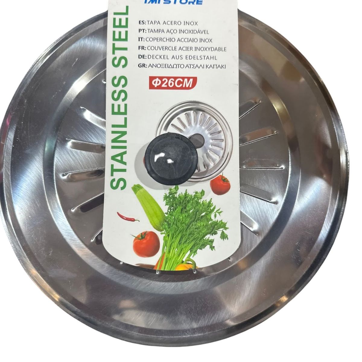 GENERICO - Tapa De Olla 26cm Acero Resistente Alta Calidad Cocina