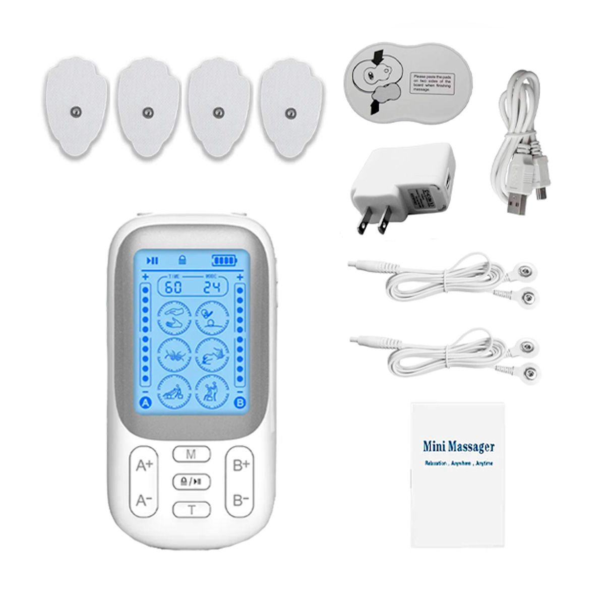 GENERICO - Tens + Electro Estimulador 24 Programas As9020