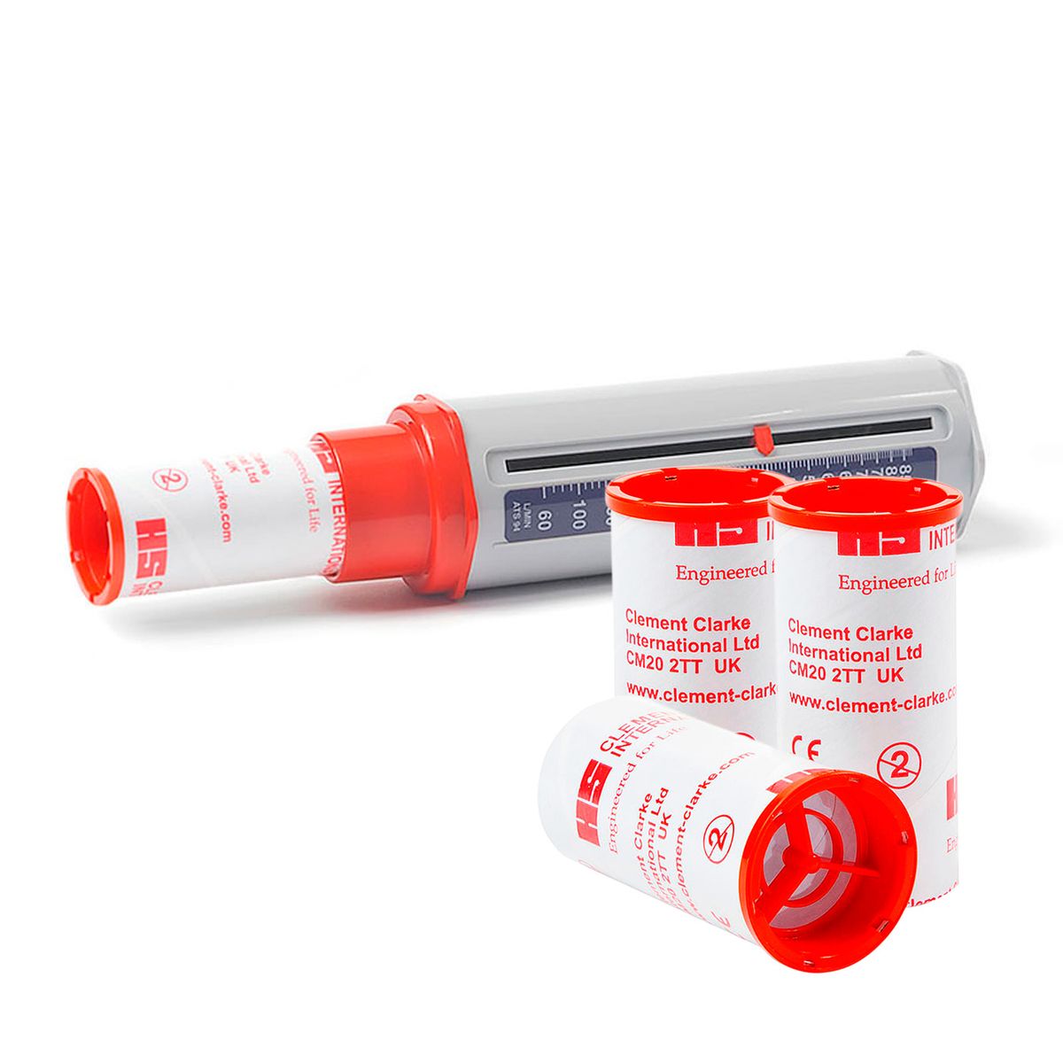 TOPMEDIC - Flujómetro Mini Wright 60-800 LMin ATS + 60 Boquillas Unidireccional