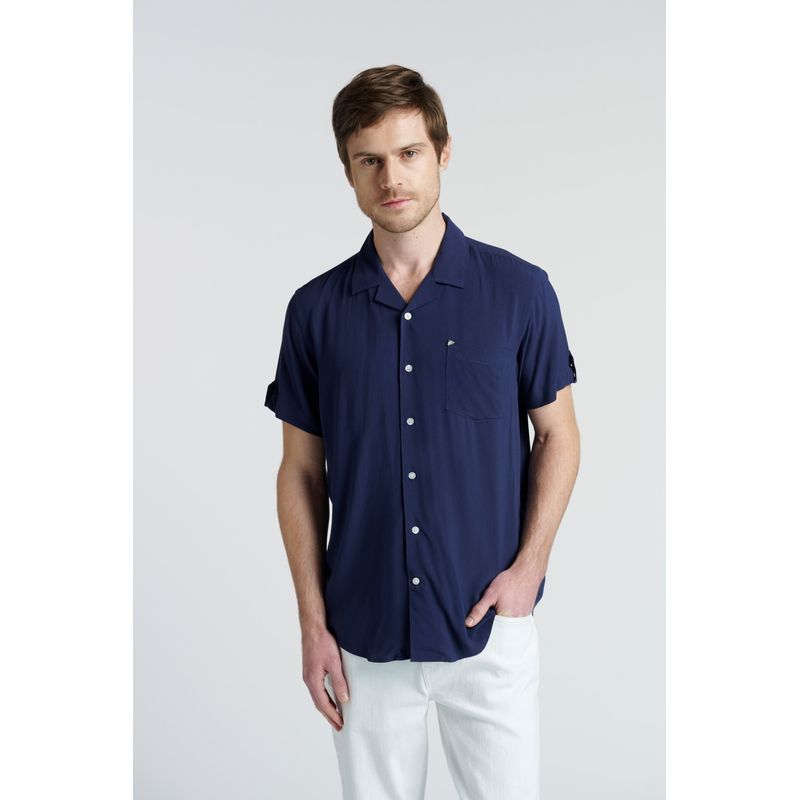NEW MAN - Camisa Knowlsey Azul New Man