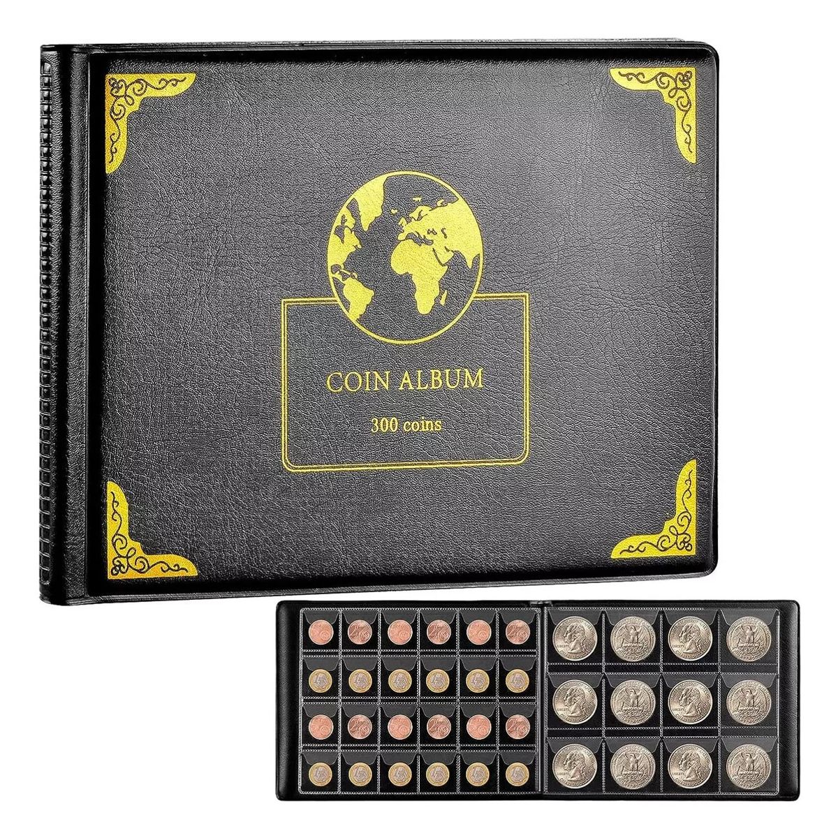 MUNDO MAGIA - Álbum Para 300 Monedas Coleccionistas Numismática
